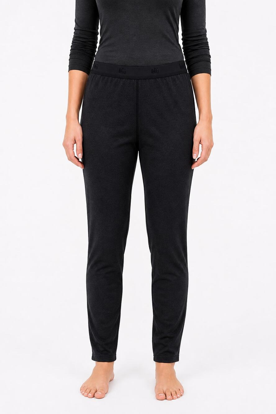 REI Co-op Women's Black Base Layer Pants 100% Polyester Medium Gorpcore Winter